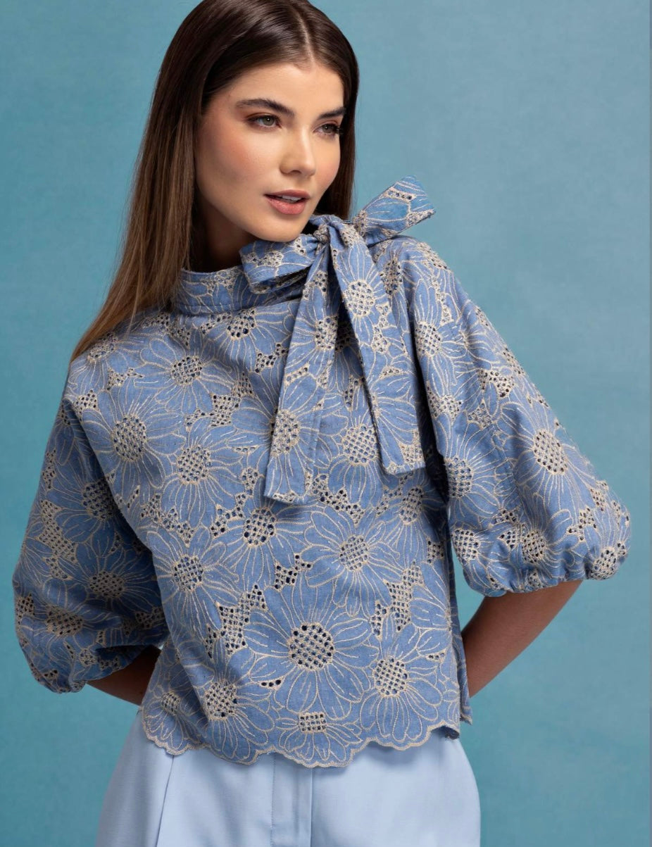 Camisa Laço em laise