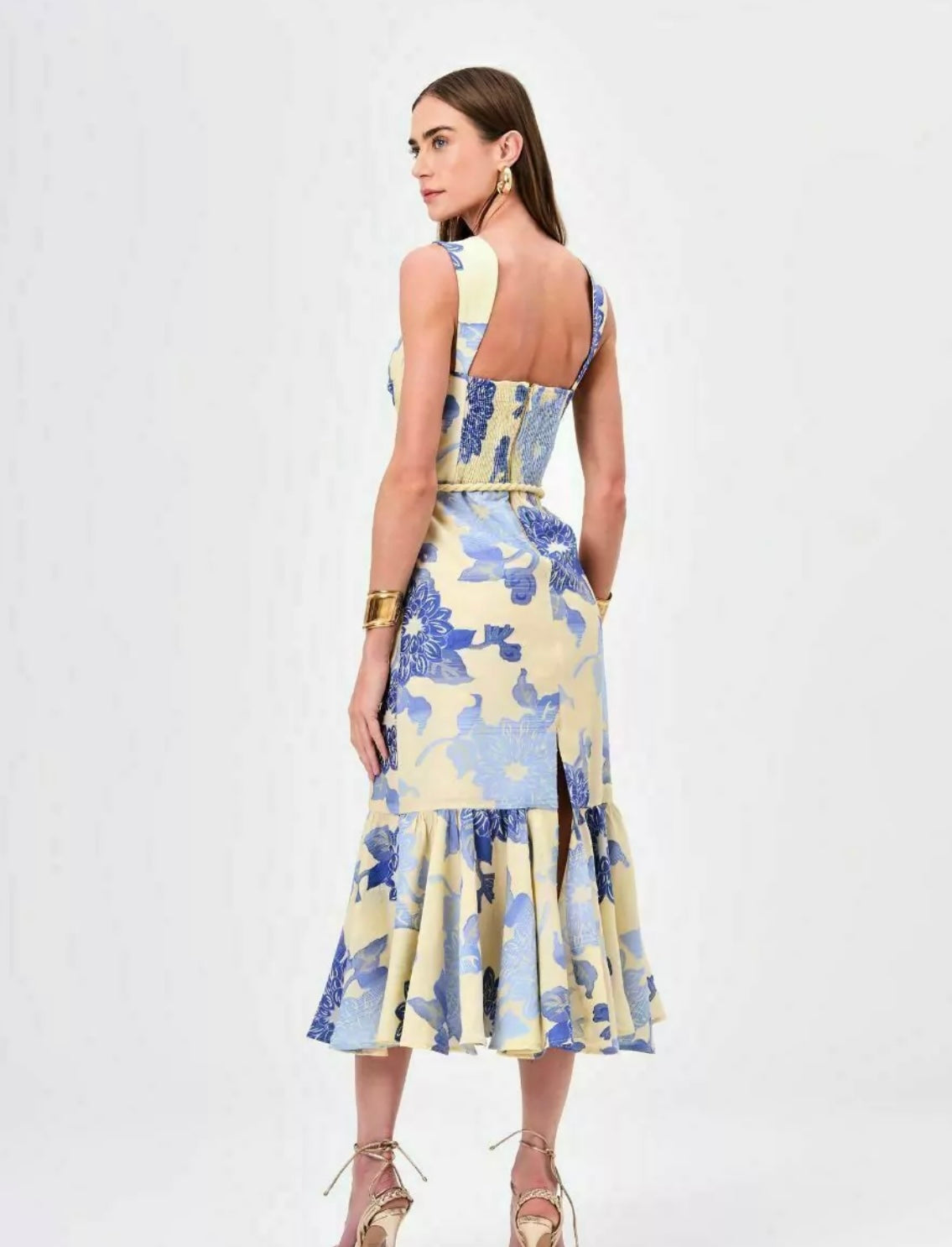 Vestido Jacquard Floral
