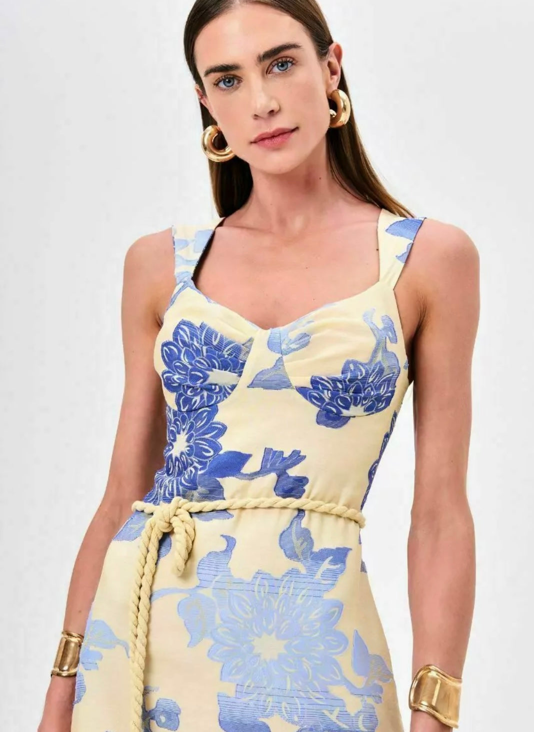 Vestido Jacquard Floral