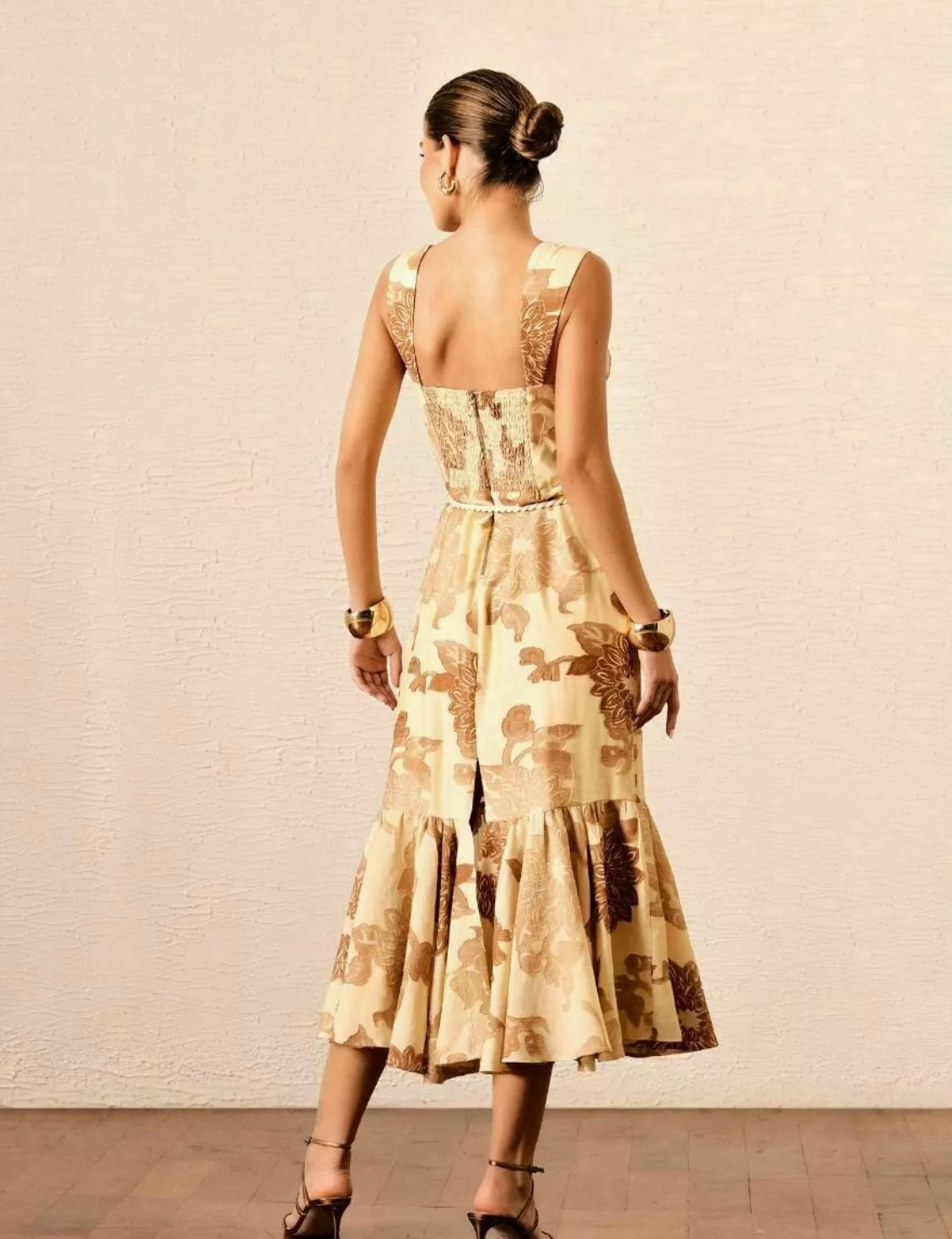 Vestido Jacquard Floral