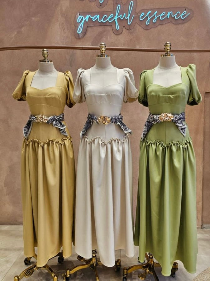 Vestido Poli com lenço