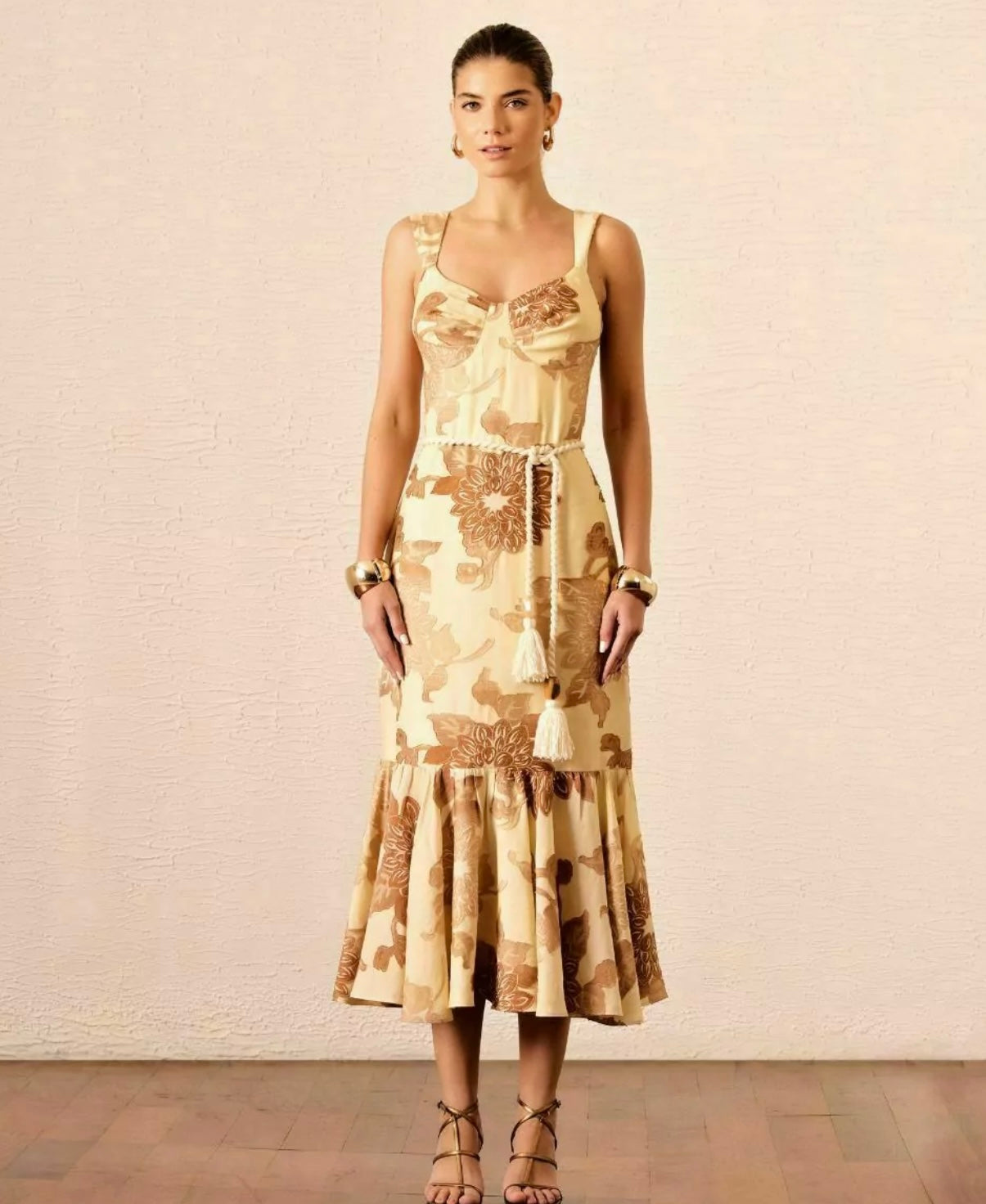 Vestido Jacquard Floral