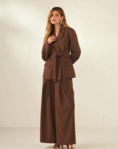 Blazer Risca de Giz Laço