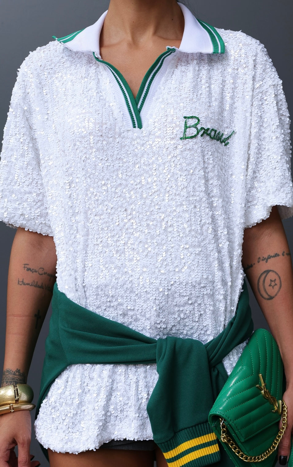 PRÉ VENDA- T Shirt Brasil Paetê