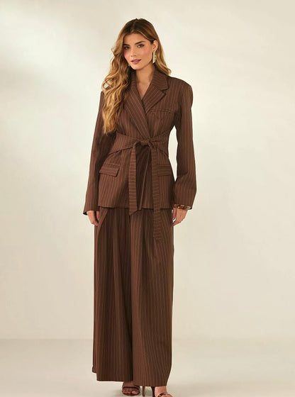 Blazer Risca de Giz Laço