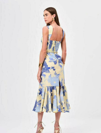 Vestido Jacquard Floral
