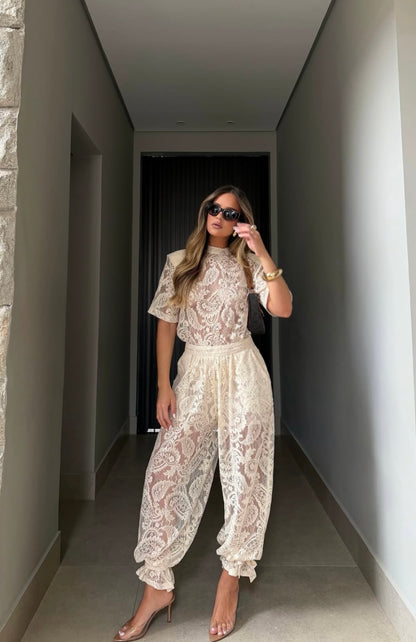Calça Renda Baloon