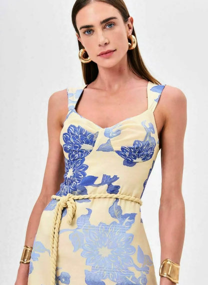 Vestido Jacquard Floral