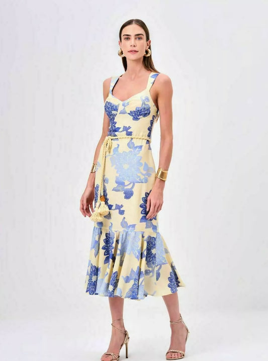 Vestido Jacquard Floral