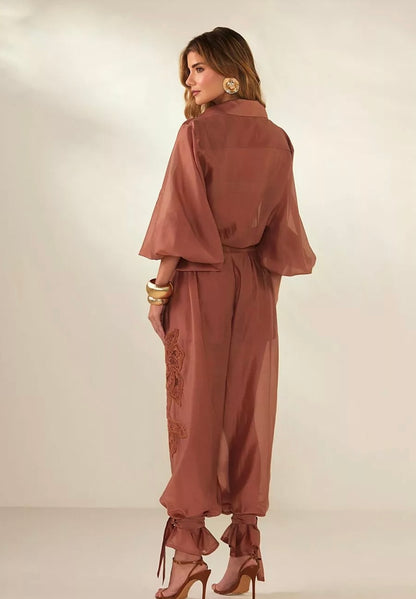 Calça Bomber Flor