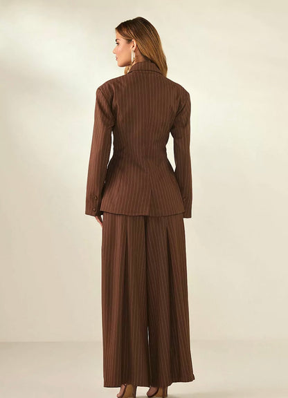 Blazer Risca de Giz Laço