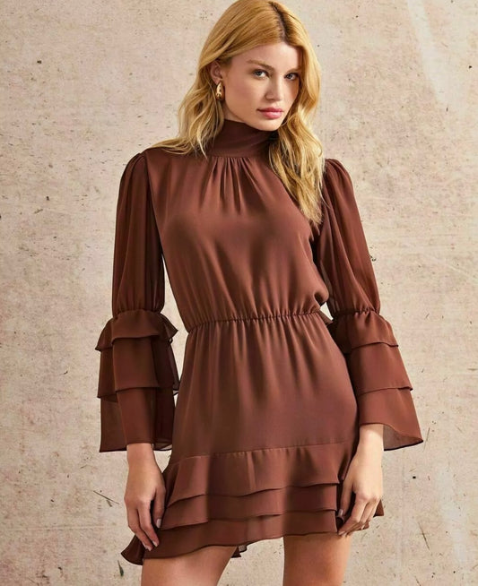 Vestido Chiffon Babados