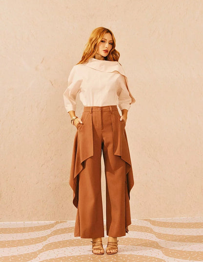 Calça Alfaiataria Babados