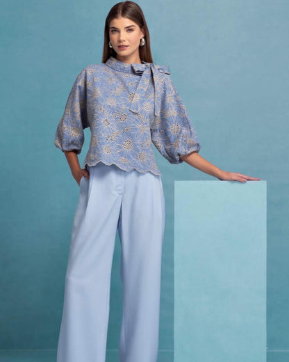 Camisa Laço em laise