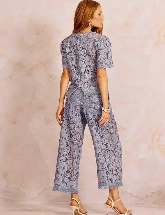 Blusa Renda Franjas
