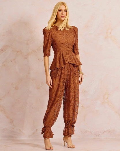 Blusa Peplum Renda